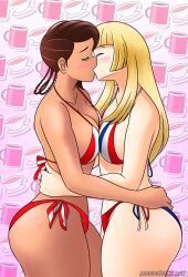 2girls ass azucena_milagros_ortiz_castillo big_ass big_breasts big_butt big_thighs bikini blonde_hair blush breasts breasts_pressed_against_partner brown_hair busty closed_eyes curvy dark-skinned_female dark_skin duo emilie_de_rochefort enormous_ass enormous_butt enormous_thighs female female_only flag_bikini french_flag_bikini giant_ass gigantic_ass hime_cut hips huge_ass huge_breasts huge_butt huge_thighs hugging human human_only hyper_ass hyper_butt hyper_thighs interracial interracial_yuri kissing large_ass large_breasts large_butt large_thighs light-skinned_female light_skin massive_ass massive_breasts massive_butt massive_thighs monociclo_art namco passionate_kiss peruvian_female peruvian_flag_bikini sideass tan-skinned_female tan_skin tekken tekken_8 thick_ass thick_thighs thighs tight_clothing tomboy voluptuous waist waist_grab wasp_waist wide_hips wide_thighs yuri