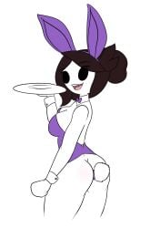 2017 big_breasts black_eyes brown_hair bunny_ears bunny_tail bunnysuit jaiden jaiden_animations neronova solo_female tagme tail_plug