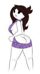 2017 ass backboob black_eyes brown_hair jaiden jaiden_animations neronova solo_female tagme virgin_killer_sweater