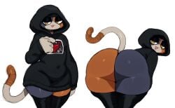 1girls 2023 anthro ass ass_focus big_ass big_butt black_thigh_highs black_thighhighs blue_fur butt butt_focus cat_tail color digital_media_(artwork) epic_games feline female female_focus female_only flat_chest flat_chested fortnite fur furry hoodie meow_skulls_(fortnite) orange_fur pear-shaped_figure pear_shaped pear_shaped_female sssonic2 tail thigh_highs thighhighs yellow_eyes