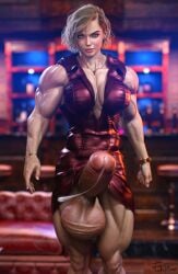 1futa 1girls 3d ai_generated balls blonde_hair blue_eyes breasts female futanari futaprisoner huge_balls huge_breasts huge_cock jessi muscles muscular muscular_female muscular_futanari solo_futa testicles