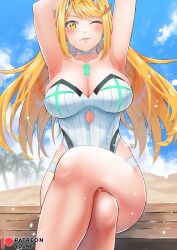 mythra from xenoblade (series) by younf 