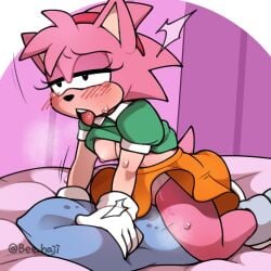 2023 ahe_gao ahegao amy_rose anthro bee_haji blush bodily_fluids bottomwear breasts classic_amy_rose classic_sonic_(universe) clothing dry_humping eulipotyphlan female genital_fluids grinding hedgehog mammal masturbation nipples panties panty_shot pillow pillow_humping pussy_juice pussy_juice_stain sega skirt solo sonic_(series) sonic_the_hedgehog_(series) sweat tears tongue tongue_out underwear wet wet_clothing wet_panties wet_underwear