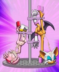 after_sex amy_rose angry annoyed anthro bat bodily_fluids bondage bound breasts clothing cross-popping_vein cum cum_drip cum_on_face cum_splatter cum_squirting detachable detachable_head dripping duo e-ward eulipotyphlan female femsub flexible footwear genital_fluids hedgehog hi_res high_heels humanoid leaking_cum legs_tied legs_up mammal multiple_girls multiple_subs naked_footwear naked_heels nude pink_body platform_footwear platform_heels portal public_use rouge_the_bat sega sonic_(series) sonic_the_hedgehog_(series) spread_legs spread_wings spreading wings yellow_body