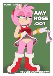 amy rose from sega by socksdrawssocs