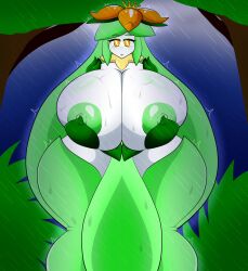 big_breasts boob_window breasts_bigger_than_head clothed female female_only huge_breasts hyper_breasts lilligant nintendo nipples_visible_through_clothing no_bra pokémon_(species) pokemon ultrazeta120