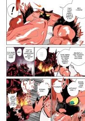 anthro bara barazoku comic duo english english_text fellatio furry furry_only gay hatake hi_res imminent_orgasm incineroar male male/male manga muscles muscular muscular_male penis_in_mouth pokemon sucking sucking_penis tagme text