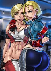 2girls american ass athletic athletic_female big_ass big_breasts blonde_hair blue_eyes breasts british british_female busty cammy_white capcom cassie_cage caucasian caucasian_female cerberuslives chest cleavage crossover curvaceous curvy curvy_figure digital_media_(artwork) european european_female eyebrows eyelashes eyes female female_focus fit fit_female hair hips hourglass_figure huge_breasts human large_breasts legs light-skinned_female light_skin lips lower_body mortal_kombat mortal_kombat_11 mortal_kombat_x muscular_female netherrealm_studios street_fighter street_fighter_6 thick thick_hips thick_legs thick_thighs thighs top_heavy top_heavy_breasts upper_body voluptuous voluptuous_female waist wide_hips wilko