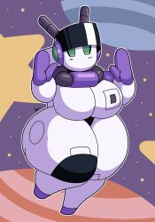 big_breasts breasts dorahden fat female robot thick_thighs wide_hips