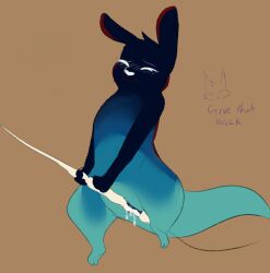 :3 bodily_fluids dangerous enot_(rain_world) female feral genital_fluids genitals hi_res lizard_tamming_(artist) looking_pleasured male mammal masturbation melee_weapon polearm pussy pussy_juice rain_world slugcat solo spear spearmaster_(rain_world) weapon