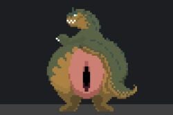 2d_animation abelisaurid ambiguous_gender animated anthro anus ass bending_down big_anus big_butt carnotaurus digital_media_(artwork) dinosaur gaping gaping_anus huge_anus huge_butt hyper hyper_anus jareix looking_back low_res pixel_(artwork) pixel_animation puffy_anus raised_tail reptile scalie solo spreading tail tarnish_(prehistoric_predation) theropod thick_tail thick_thighs wide_hips