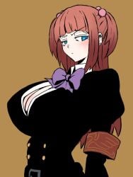 07th_expansion alternate_breast_size ange_ushiromiya big_breasts blue_eyes cleavage red_hair tagme toshiaki1277 umineko_no_naku_koro_ni