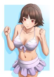 atlus breasts female female_only makoto_niijima masatoshi_1219 persona persona_5 solo swimsuit