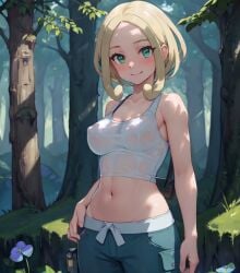 ai_generated midriff pokemon see see-through_top stable_diffusion tank_top viola_(pokemon) wet_shirt