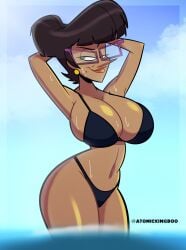 1girls animaniacs animaniacs_(2020) armpits arms_behind_head atomickingboo beauty_mark big_breasts breasts brown_body brown_hair brown_skin busty child_bearing_hips cleavage confident curvaceous curvy curvy_figure dark-skinned_female dark_hair dark_skin digital_drawing_(artwork) digital_media_(artwork) earrings english_text eyebrows eyelashes eyes eyewear female female_focus gigantic_breasts girl glasses hair hips hourglass_figure huge_breasts human large_breasts latina legs lips mature mature_female mole_under_eye nora_rita_norita pose posing sensual sexy_armpits thick_legs thick_lips thick_thighs thighs top_heavy voluptuous waist warner_brothers wide_hips