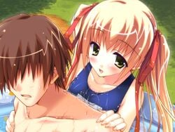 amane_sou cg eroge game_cg massage pastel_(game) shoulder_massage siesta_(eroge_studio) tagme yuuki_haruka