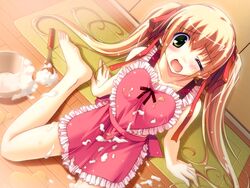 amane_sou cg eroge game_cg naked_apron pastel_(game) siesta_(eroge_studio) tagme yuuki_haruka