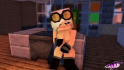 1girls 3d animated boots breasts ender2435 erect_nipples female glasses_on_head gloves grace_(ender2435) horny_female human_female humanoid kitchen looking_pleasured masturbation mine-imator minecraft multicolored_eyes nude_female outside solo tagme white_hair