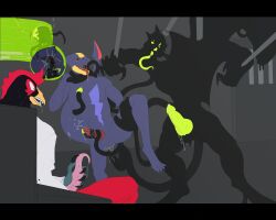 5:4 anal anal_sex androidass anthro avian bird black_bars chicken drone erection forced galliform gallus_(genus) generation_3_pokemon group hi_res letterbox male male/male mammal masturbation mephitid nintendo oral oral_penetration penetration phasianid pokemon pokemon_(species) seviper skunk tentacle tentacle_penetration trio