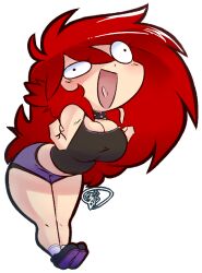 curvy curvy_female fertility_symbol hips large_breasts large_butt red_eyes red_hair toon_michaela toony toxicsoul77 wide_hips