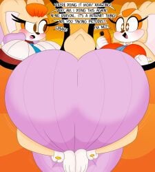 2023 3barts ass ass_focus ass_grab ass_up big_ass cream_the_rabbit dress huge_ass milf mommy_kink mother_and_daughter praise_da_booty_(meme) sega sonic_(series) sonic_the_hedgehog_(series) vanilla_the_rabbit