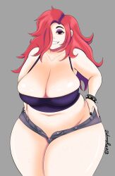 bedroom_eyes curvy curvy_female fertility_symbol hips large_breasts large_butt red_eyes red_hair red_head toon_michaela toxicsoul77 whore_eyes wide_hips