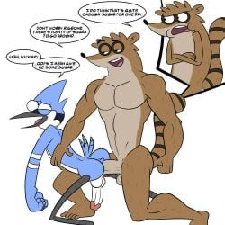 furry gay gay_domination gay_sex iyumiblue mordecai_(regular_show) nsfw regular_show rigby_(regular_show) yaoi