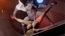 3d 3d_(artwork) alien_quest_eve assdepik big_breasts big_penis female high_heels missionary_position monster pale-skinned_female questionable_consent rape regenerator regenerator_(resident_evil) resident_evil resident_evil_4 resident_evil_4_remake vaginal_penetration