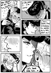 dialogue diamond_is_unbreakable english_text gay jojo's_bizarre_adventure josuke_higashikata kipsi male male/male male_only okuyasu_nijimura surface_(jjba) text yaoi