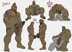 3boys abs absurd_res anal anal_sex arm_hair arm_tattoo artist_logo artist_name bald balls ballsack bara beard beefy big_balls big_dom_small_sub big_muscles big_nipples big_pecs big_penis black_hair blowjob blush body_hair braided_goatee chest_hair chest_scar comparing_penis cum cum_in_ass cum_inside cum_on_penis cumshot daddy dilf doggy_style dominant_humanoid dominant_male drarch_(suchmim) ear_piercing ear_ring ejaculation english_text erection eyeless_male facial_hair fellatio foreskin foreskin_folds frenulum from_behind_position fully_retracted_foreskin gay gay_sex genitals goatee green_eyes green_skin grey_skin group hairy_balls hi_res human human_on_humanoid humanoid humanoid_dominating_human humanoid_penis humanoid_pointy_ears inner_foreskin intact interspecies leaking_cum leg_hair male male/male male_nipples male_only male_pubic_hair mammal masculine masturbation mature_male mohawk_(hairstyle) muscles muscular_male mustache nipple_piercing nipple_rings nude_male oral oral_sex orange_hair orc pecs penis penis_in_anus penis_size_difference piercing pointy_ears ponytail profanity pubes ring_piercing scars scrotum size_difference smaller_human smaller_male submissive_human submissive_male suchmim tattoo testicles text tusks uncut veiny_penis