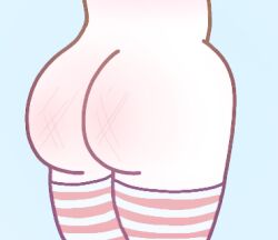 1girls aesthetic alto_parana_(departamenthumans) ass ass_focus countryhumans countryhumans_girl departamenthumans female female_only legwear mari_sumi pantyhose simple simple_background small_ass small_image spank_marks thighhighs young younger_female