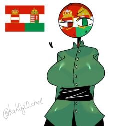 austria-hungary_(countryhumans) big_breasts clothing countryhumans countryhumans_girl flag heart kak0yt0_chel sfw sweat uniform