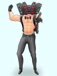 buff human_skin male_solo man men object_head shirtless solo_male speaker_head