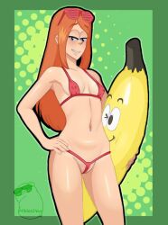 belly belly_button bikini breasts cartoon disney disney_channel gravity_falls kakugari_kyoudai kakugarikyoudai micro_bikini mikleodeus niku_ringo nikuringo nipples nsfw red_bikini summer swimsuit wendy_corduroy