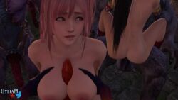 3d 3girls ahe_gao animated auburn_hair big_ass big_balls big_breasts big_butt big_penis black_hair breasts completely_nude cowgirl_position dead_or_alive eyes_rolling_back face_fucking forced forced_oral fucked_silly honoka_(doa) huge_ass huge_cock hyliamsfm interspecies kasumi_(doa) momiji_(ninja_gaiden) monster monster_cock orgy paizuri pink_hair riding riding_penis self_upload sex_slave sound source_filmmaker squatting squatting_cowgirl_position tagme titfuck titjob video