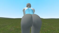 1girls 3d ass big_ass bimbo curvy fat_ass gigantic_ass grass gray_hair leggings midriff nintendo outside sfm smelly_ass source_filmmaker tagme tank_top tied_hair tight_clothing white_skin wii_fit wii_fit_trainer wii_fit_trainer_(female) yoga_pants