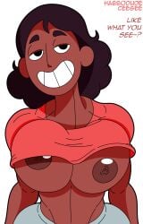 1girls bean_smile cartoon_network ceegee connie_maheswaran dark-skinned_female habbodude indian indian_female looking_at_viewer smile steven_universe talking_to_viewer teeth