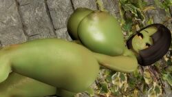 3d ass breasts female gigantic_ass gigantic_breasts goblin goblin_female green_body green_skin shortstack skyrim tagme the_elder_scrolls