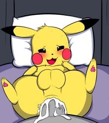 anal anal_sex anus ass balls blush bodily_fluids cum cum_in_ass cum_inside cute duo ejaculation feral feral_focus fur gay generation_1_pokemon genital_fluids genitals hi_res interspecies jhussethy looking_at_viewer looking_pleasured male male/male mammal nintendo penetration pikachu pokemon pokemon_(species) pokephilia sex yellow_body yellow_fur