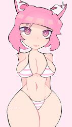 1girls bikini breasts pink_hair roblox roblox_avatar robloxian self_upload solo solo_female tagme yakara