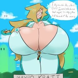 1girls big_ass bikesuit bodysuit boob_window breasts_bigger_than_head breasts_bigger_than_torso browstiger bursting_breasts clothed dialogue enormous_breasts female female_only furry glasses gloves huge_ass hyper_breasts inner_sideboob long_hair mario_(series) mario_kart nintendo no_bra outdoors princess_rosalina public public_exposure revealing_clothes rosajon_(protonjon) short_hair speech_bubble tagme text thick_thighs tiger-brows_(character)