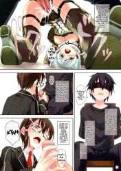 comic comic_page cum fellatio kirigaya_kazuto kirito koga_nozomu medium_breasts multiple_views sex sex_from_behind shinokawa_arumi sinon sword_art_online uncensored