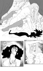 alucard_(castlevania) anime breasts castlevania castlevania_(netflix) dhampir english_text illustration lilyfly long_hair long_hair_male monochrome nipples nude nude_female nude_male oc scars stockings straight vaginal_sex vampire