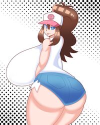 1girls alternate_breast_size big_ass big_breasts big_butt blue_eyes breasts brown_hair busty cap chounyuu curvy cute duskyer enormous_breasts gigantic_breasts huge_ass huge_breasts jean_shorts jeans large_ass large_breasts long_hair massive_breasts pokemon pokemon_bw ponytail ripped_clothes ripped_clothing ripped_pants round_ass seductive seductive_eyes seductive_look seductive_smile sleeveless sleeveless_shirt smile solo teenager thick thick_thighs thin thin_waist tight_pants tongue tongue_out voluptuous wide_hips