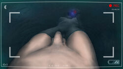 2013 balls breasts camera camera_view color futanari holding human humanoid_penis intersex lauren light lionspirit looking_down night nude penis pov reflection river solo standing uncut