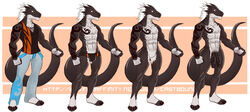 1boy 2013 abs anthro biceps big big_penis bulge castbound clothing diphallia diphallism furry hair kevak_(castbound) long_hair male male_only marine model_sheet multi_penis muscles nude orange_eyes pants pecs penis pose precum reptile scales scalie shirt snake solo speedo standing swimsuit tattoo toned white_hair