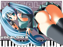 hatsune_miku panties stem_(roam) thighhighs tied_hair twintails underwear vocaloid