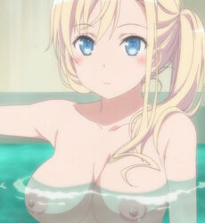 bathing blonde_hair blue_eyes blush breasts edit female high_school_fleet large_breasts nipples nude_filter screencap solo third-party_edit wilhelmina_braunschweig_ingenohl_friedeburg