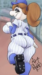 1girls 2d 2d_(artwork) anthro arm_by_side artblokk back back_view background baseball baseball_(sport) baseball_cap baseball_field baseball_stadium baseball_uniform behind behind_view belt big_ass big_breasts big_butt big_nose biting biting_lip biting_own_lip black_shoes blue_belt blue_hat blue_socks blurry_background brown_hair bulbous_nose cap cleats colored colored_background curvaceous curved_eyebrows curves curvy curvy_body curvy_female curvy_figure curvy_hips eye_shadow eyebrows_visible_through_hair eyelashes eyeliner eyes eyes_half_closed eyes_half_open fanart female female_focus female_only fully_clothed gloves grey_eyes hair hair_ornament hairband hand_on_breast hand_on_chest hand_on_own_breast hand_on_own_chest hat image image_set iris knee_socks lip_bite lips long_eyelashes long_hair long_lashes looking_back looking_back_at_another looking_back_at_viewer markings mascot mascot_costume mascot_head mrs._met onesie pawg ponytail posing posing_for_the_viewer public pupils raising_leg round_nose seductive seductive_body seductive_eyes seductive_gaze seductive_look seductive_mouth seductive_pose seductive_smile shoes shoes_on shoulder_blades shoulders showing showing_ass showing_breasts showing_off showing_off_ass smile smiling smiling_at_another smiling_at_viewer socks sport sports sports_uniform sportswear stadium stadium_background striped_clothing tagme tied_hair tight_clothes tight_clothing under_shirt underboob undershirt uniform upturned_eyes white_body white_gloves
