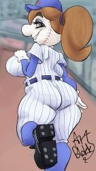 1girls 2d 2d_(artwork) anthro arm_by_side artblokk back back_view background baseball baseball_(sport) baseball_cap baseball_field baseball_stadium baseball_uniform behind behind_view belt big_ass big_breasts big_butt big_nose biting biting_lip biting_own_lip black_shoes blue_belt blue_hat blue_socks blurry_background brown_hair bulbous_nose cap cleats colored colored_background curvaceous curved_eyebrows curves curvy curvy_body curvy_female curvy_figure curvy_hips eye_shadow eyebrows_visible_through_hair eyelashes eyeliner eyes eyes_half_closed eyes_half_open fanart female female_focus female_only fully_clothed gloves grey_eyes hair hair_ornament hairband hand_on_breast hand_on_chest hand_on_own_breast hand_on_own_chest hat image image_set iris knee_socks lip_bite lips long_eyelashes long_hair long_lashes looking_back looking_back_at_another looking_back_at_viewer markings mascot mascot_costume mascot_head mrs._met onesie pawg ponytail posing posing_for_the_viewer public pupils round_nose seductive seductive_body seductive_eyes seductive_gaze seductive_look seductive_mouth seductive_pose seductive_smile shoes shoes_on shoulder_blades shoulders showing showing_ass showing_breasts showing_off showing_off_ass smile smiling_at_another smiling_at_viewer socks sport sports sports_uniform sportswear stadium stadium_background striped_clothing tagme tied_hair tight_clothes tight_clothing under_shirt underboob undershirt uniform upturned_eyes white_body white_gloves